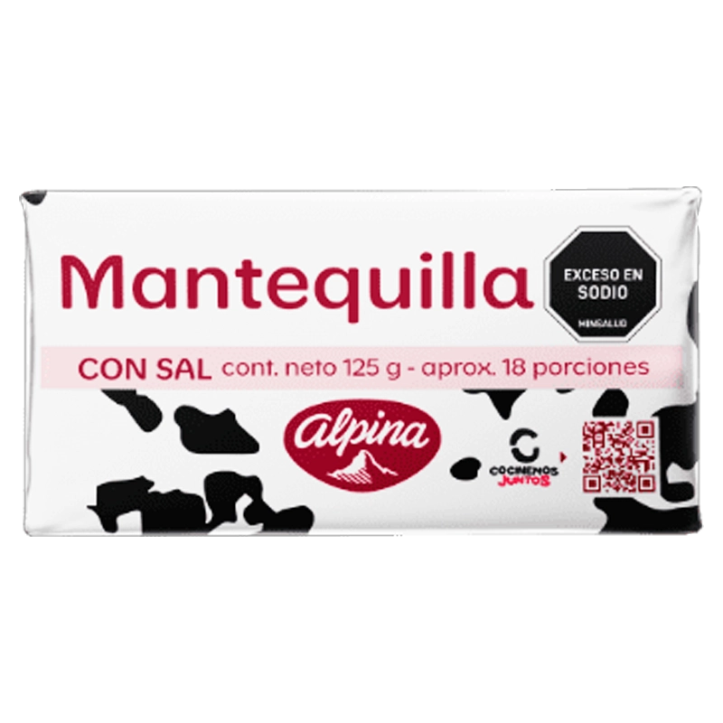MANTEQUILLA ALPINA CON SAL X 125 GR